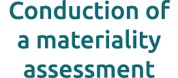 Conduction of a materiality assessment