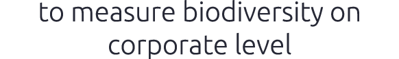 to measure biodiversity on corporate level