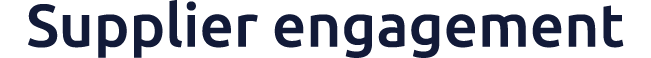 Supplier engagement