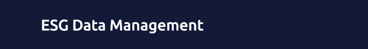 ESG Data Management