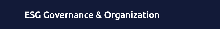 ESG Governance & Organization