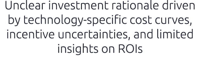 Unclear investment rationale driven by technology‑specific cost curves, incentive uncertainties, and limited insights...