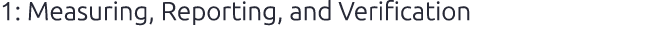 1: Measuring, Reporting, and Verification