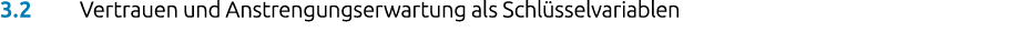 3.2 Vertrauen und Anstrengungserwartung als Schl sselvariablen