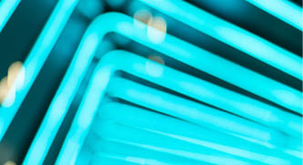 Asian man using virtual reality glasses