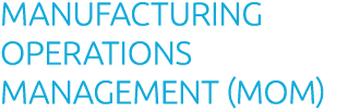 Manufacturing Operations Management (mom)