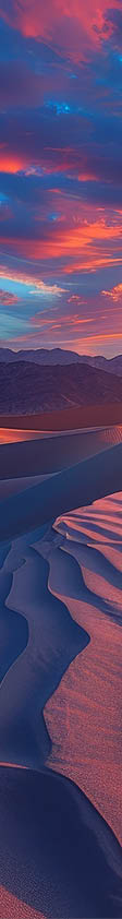 A dramatic desert sunset, the sky ablaze with color and shadows on the dunes. Professional commercial photography. --ar 16:9 --style raw --stylize 250 Job ID: 54301a7f-78ab-4993-95fd-2e6d2e1b7637