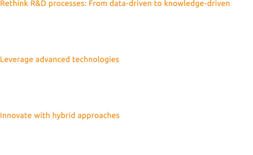 Rethink R&D processes: From data driven to knowledge driven Transition from traditional data driven methodologies to ...