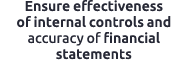Ensure effectiveness of internal controls and accuracy of financial statements 