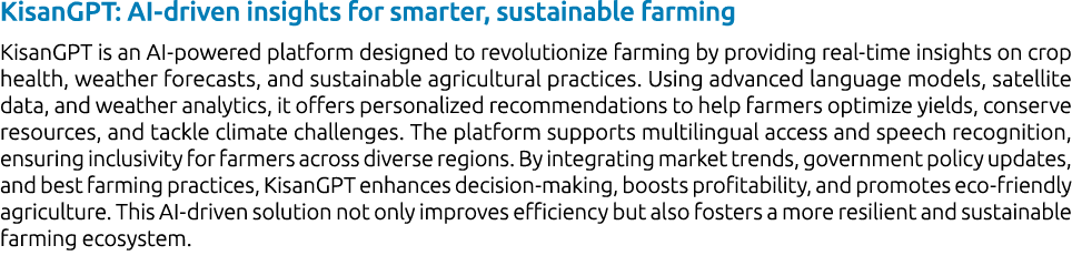 KisanGPT: AI driven insights for smarter, sustainable farming KisanGPT is an AI powered platform designed to revoluti...