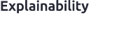Explainability​