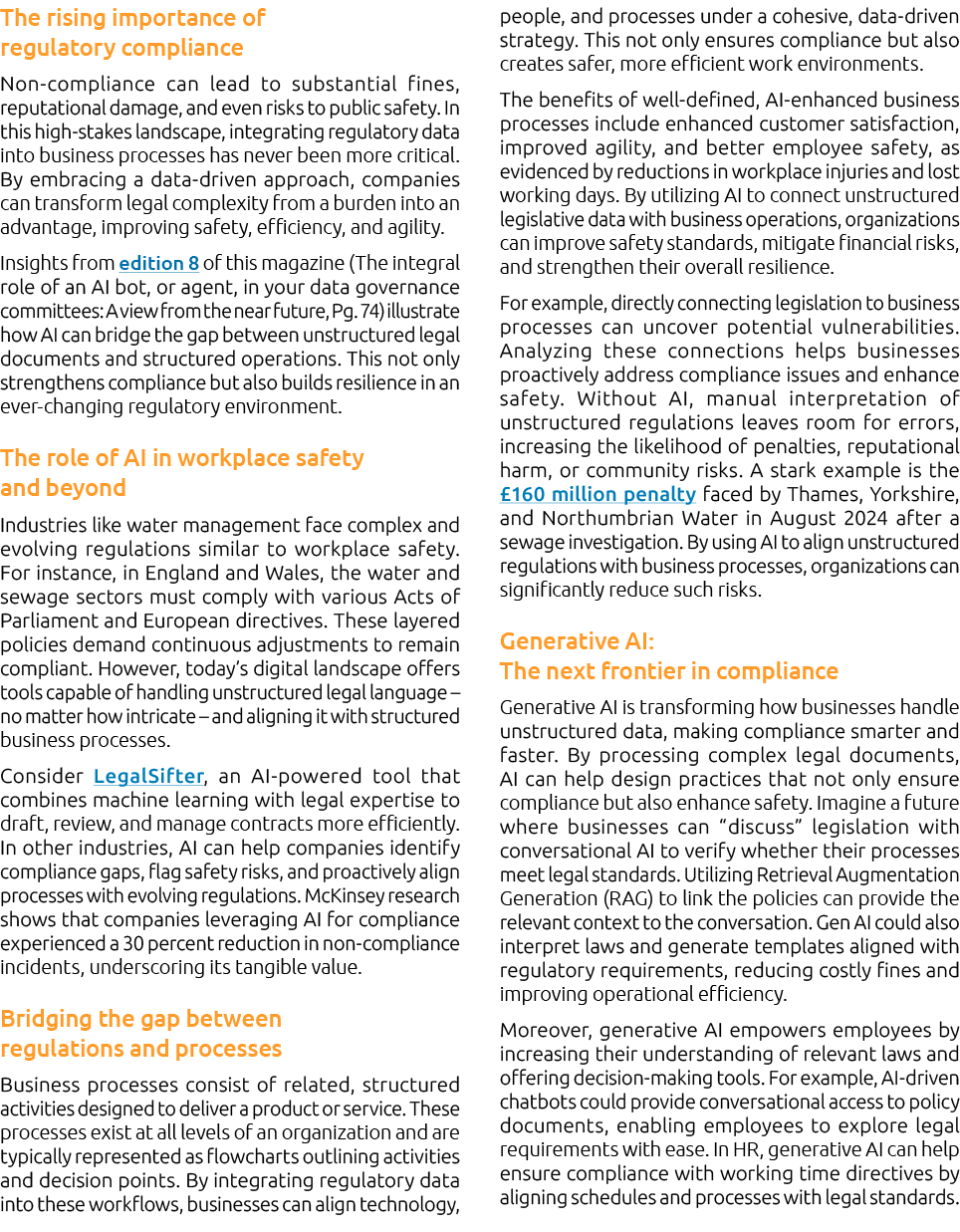 The rising importance of regulatory compliance Non compliance can lead to substantial fines, reputational damage, and...
