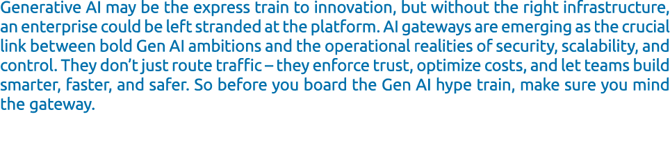 Generative AI may be the express train to innovation, but without the right infrastructure, an enterprise could be le...