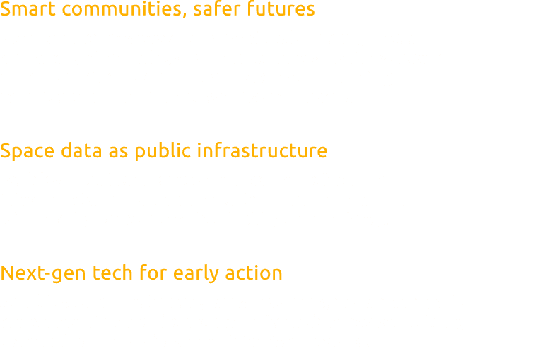 Smart communities, safer futures Mobile apps powered by SDaaS deliver early flood and drought warnings to remote area...