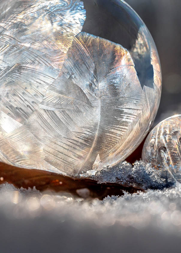 Frozen Soap Bubble