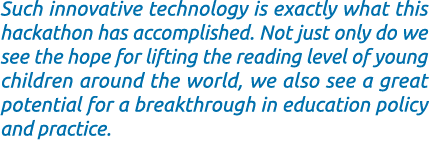 Such innovative technology is exactly what this hackathon has accomplished. Not just only do we see the hope for lift...