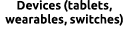 Devices (tablets, wearables, switches) 