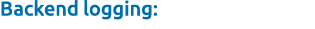 Backend logging: 