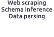 Web scraping Schema inference Data parsing 