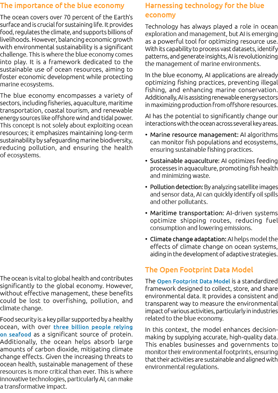 The importance of the blue economy The ocean covers over 70 percent of the Earth’s surface and is crucial for sustain...