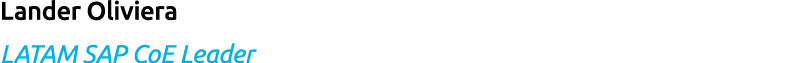 Lander Oliviera LATAM SAP CoE Leader