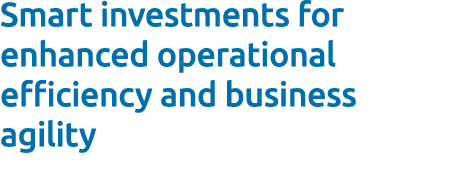 Smart investments for enhanced operational efficiency and business agility 
