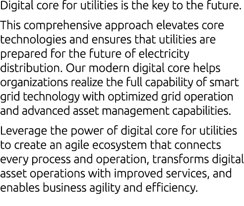 Digital core for utilities is the key to the future. This comprehensive approach elevates core technologies and ensur...