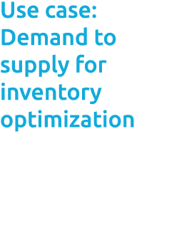 Use case: Demand to supply for inventory optimization Incorporates product carbon footprint data into inventory and p...