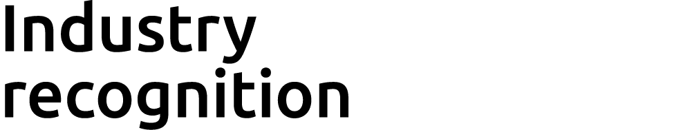 Industry recognition