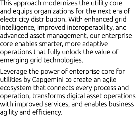 This approach modernizes the utility core and equips organizations for the next era of electricity distribution. With...