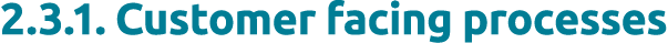 2.3.1. Customer facing processes