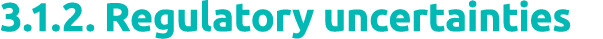 3.1.2. Regulatory uncertainties