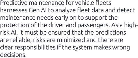 Predictive maintenance for vehicle fleets harnesses Gen AI to analyze fleet data and detect maintenance needs early o...