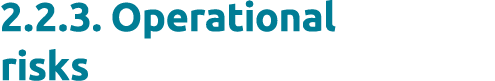 2.2.3. Operational risks