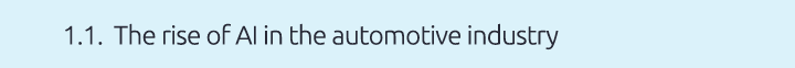 1.1. The rise of AI in the automotive industry