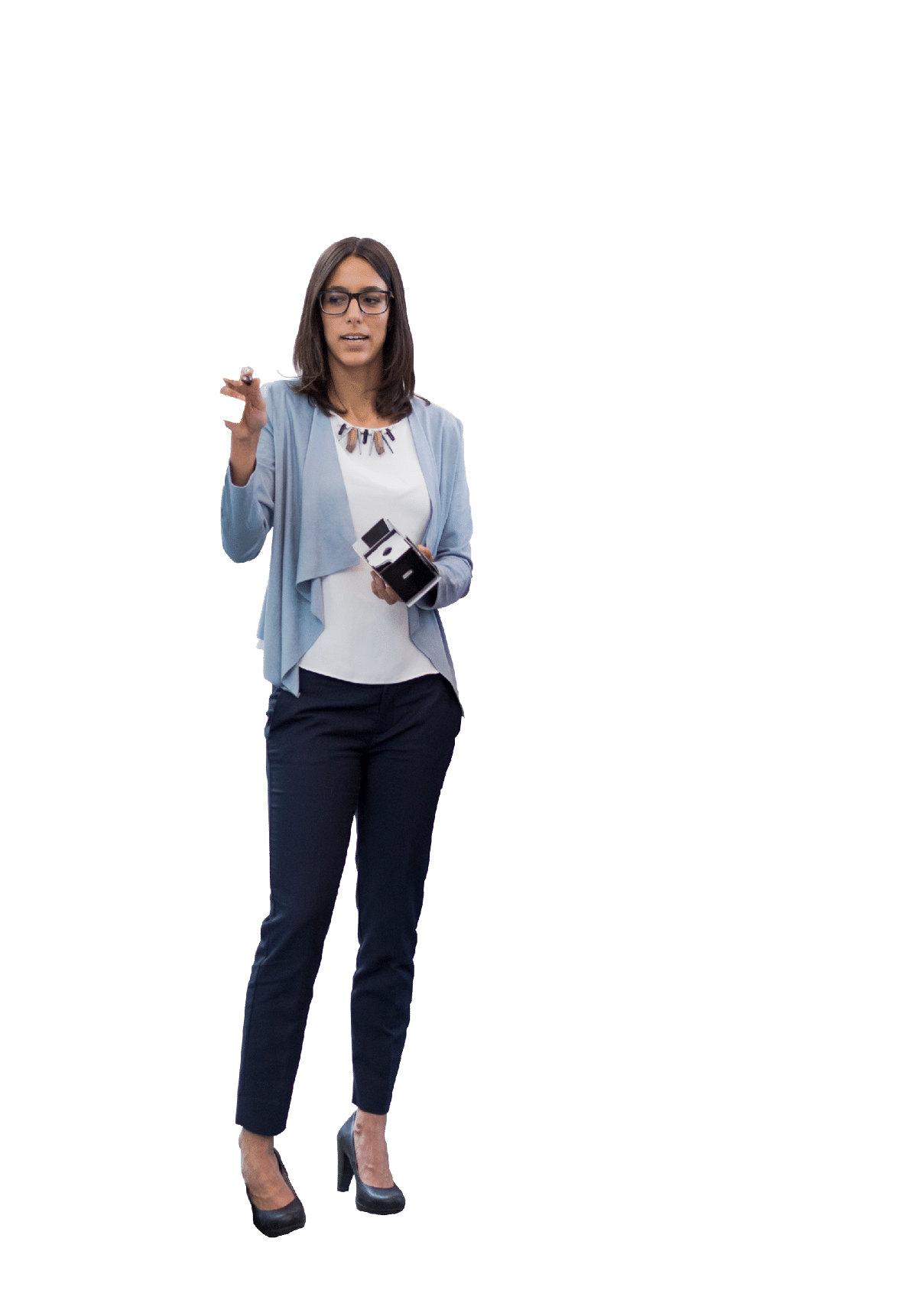 Business people brainstorming in conference room with adhesive notes 