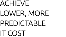 Achieve lower, more predictable IT cost