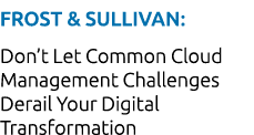 Frost & Sullivan: Don t Let Common Cloud Management Challenges Derail Your Digital Transformation