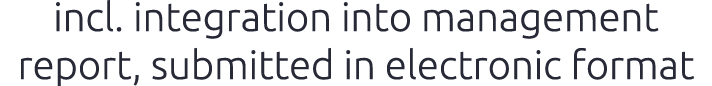 incl. integration into management report, submitted in electronic format