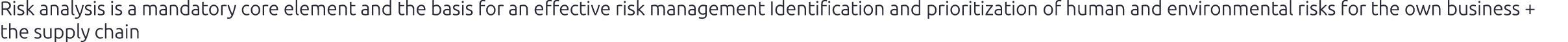 Risk analysis is a mandatory core element and the basis for an effective risk management Identification and prioritiz...
