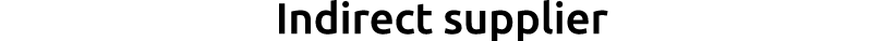 Indirect supplier