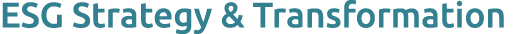 ESG Strategy & Transformation 