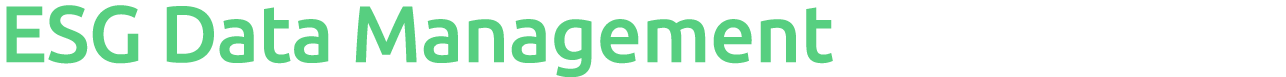 ESG Data Management 