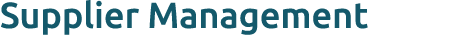 Supplier Management 
