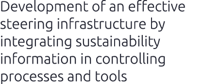 Development of an effective steering infrastructure by integrating sustainability information in controlling processe...