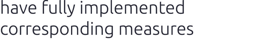 have fully implemented corresponding measures 