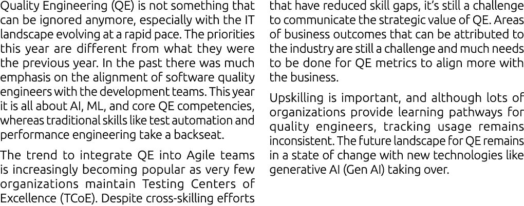 Quality Engineering (QE) is not something that can be ignored anymore, especially with the IT landscape evolving at a...