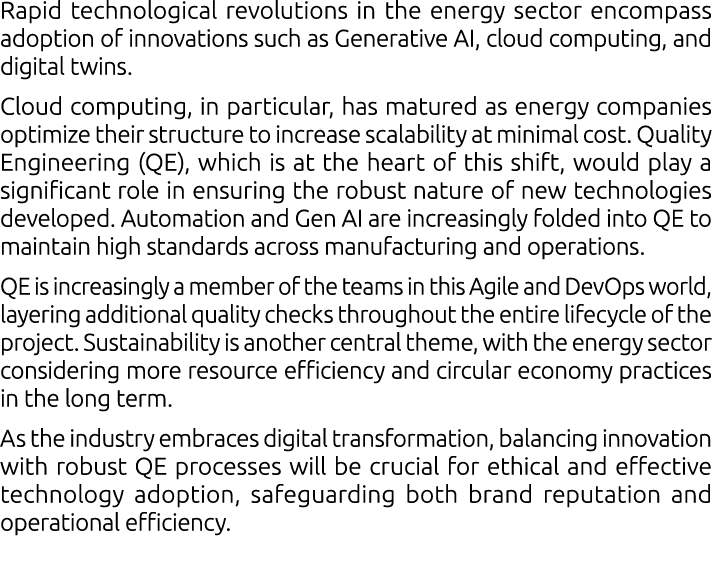 Rapid technological revolutions in the energy sector encompass adoption of innovations such as Generative AI, cloud c...