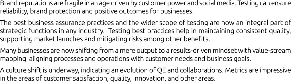 Brand reputations are fragile in an age driven by customer power and social media. Testing can ensure reliability, br...